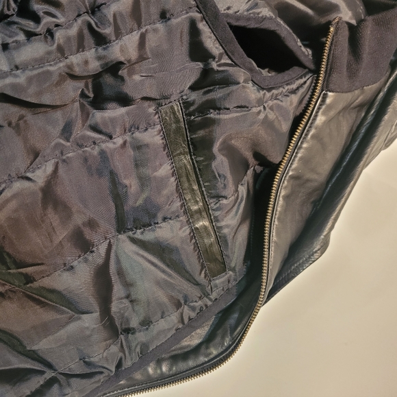 Men's Black Di Capra Int Distressed Soft Leather Jacket - Picture 9 of 12